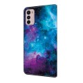 For Motorola Moto G42 Crystal Painted Leather Phone case(Starry Sky)