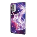For Motorola Moto G51 5G Crystal Painted Leather Phone case(Unicorn)