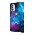 For Motorola Moto G51 5G Crystal Painted Leather Phone case(Starry Sky)