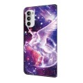 For Motorola Moto G52 4G/G82 Crystal Painted Leather Phone case(Unicorn)