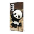 For Motorola Moto G52 4G/G82 Crystal Painted Leather Phone case(Panda)