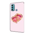 For Motorola Moto G60/G40 Fusion Crystal Painted Leather Phone case(Love Peach)