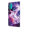 For Motorola Moto G71 5G Crystal Painted Leather Phone case(Unicorn)