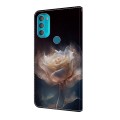 For Motorola Moto G71 5G Crystal Painted Leather Phone case(Peony)