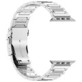 For Apple Watch Series 8 45mm I-Shaped Titanium Metal Watch Band(Mirror Silver)