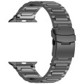 For Apple Watch Series 6 44mm I-Shaped Titanium Metal Watch Band(Black)