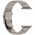For Apple Watch Series 5 44mm I-Shaped Titanium Metal Watch Band(Titanium)