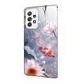 For OPPO A16/A16s/A54s/A54 4G/A55 5G Crystal Painted Leather Phone case(Koi)