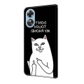 For OPPO A17 Crystal Painted Leather Phone case(Dont Touch My Phone)