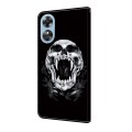 For OPPO A17 Crystal Painted Leather Phone case(Skull)