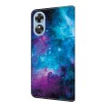 For OPPO A17 Crystal Painted Leather Phone case(Starry Sky)