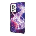 For OPPO A54 5G/A74 5G Crystal Painted Leather Phone case(Unicorn)