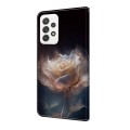 For OPPO A54 5G/A74 5G Crystal Painted Leather Phone case(Peony)