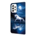 For OPPO A94 5G/A95 5G Crystal Painted Leather Phone case(White Horse)