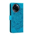 For Realme 11 5G Sun Mandala Embossing Pattern Phone Leather Case(Blue)