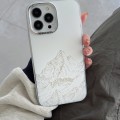 For iPhone 12 2 in 1 Aurora Electroplating Frame Phone Case(Snowy Mountains White)