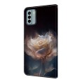 For Nokia G22 Crystal Painted Leather Phone case(Peony)