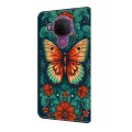 For Nokia 3.4/5.4 Crystal Painted Leather Phone case(Flower Butterfly)