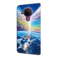 For Nokia 3.4/5.4 Crystal Painted Leather Phone case(Colorful Sky)
