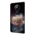 For Nokia 5.3 Crystal Painted Leather Phone case(Peony)
