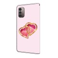 For Nokia G21/G11 Crystal Painted Leather Phone case(Love Peach)