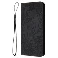 For iPhone 13 Pro Max Retro Elephant Embossed Leather Phone Case(Black)