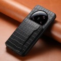 For Xiaomi 13 Ultra Crocodile Texture Card Bag Design Full Coverage Phone Case(Black)