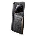 For Xiaomi 13 Ultra Crocodile Texture Card Bag Design Full Coverage Phone Case(Black)