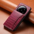 For Xiaomi 13 Ultra Crocodile Texture Card Bag Design Full Coverage Phone Case(Red)