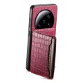 For Xiaomi 13 Ultra Crocodile Texture Card Bag Design Full Coverage Phone Case(Red)