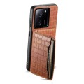 For Xiaomi Redmi K60 Ultra/13T/13T Pro Crocodile Texture Card Bag Design Full Coverage Phone Case(Br