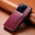 For Xiaomi Redmi K60 Ultra/13T/13T Pro Crocodile Texture Card Bag Design Full Coverage Phone Case(Re