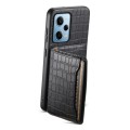 For Xiaomi Redmi Note 12 Pro 4G Crocodile Texture Card Bag Design Full Coverage Phone Case(Black)