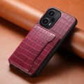 For Xiaomi Redmi Note 12 Turbo/Poco F5 Crocodile Texture Card Bag Design Full Coverage Phone Case(Re