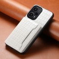 For Xiaomi Redmi Note 12 Turbo/Poco F5 Crocodile Texture Card Bag Design Full Coverage Phone Case(Wh