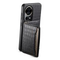For Huawei nova 12 Pro Crocodile Texture Card Bag Design Full Coverage Phone Case(Black)
