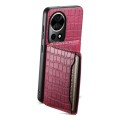 For Huawei nova 12 Pro Crocodile Texture Card Bag Design Full Coverage Phone Case(Red)