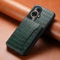 For Huawei nova 11 Pro Crocodile Texture Card Bag Design Full Coverage Phone Case(Green)