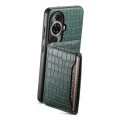 For Huawei nova 11 Pro Crocodile Texture Card Bag Design Full Coverage Phone Case(Green)