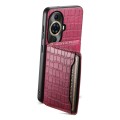 For Huawei nova 11 Pro Crocodile Texture Card Bag Design Full Coverage Phone Case(Red)