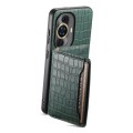 For Huawei nova 11 Crocodile Texture Card Bag Design Full Coverage Phone Case(Green)