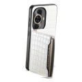 For Huawei nova 11 Crocodile Texture Card Bag Design Full Coverage Phone Case(White)