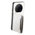For Huawei Mate 50 Pro Crocodile Texture Card Bag Design Full Coverage Phone Case(White)