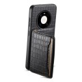For Huawei Mate 40 Pro Crocodile Texture Card Bag Design Full Coverage Phone Case(Black)