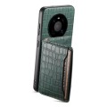 For Huawei Mate 40 Crocodile Texture Card Bag Design Full Coverage Phone Case(Green)