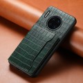 For Huawei Mate 30 Pro Crocodile Texture Card Bag Design Full Coverage Phone Case(Green)