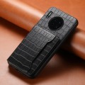 For Huawei Mate 30 Crocodile Texture Card Bag Design Full Coverage Phone Case(Black)