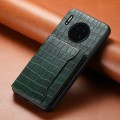 For Huawei Mate 30 Crocodile Texture Card Bag Design Full Coverage Phone Case(Green)