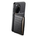 For Honor 100 Pro Crocodile Texture Card Bag Design Full Coverage Phone Case(Black)