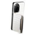 For Honor 100 Pro Crocodile Texture Card Bag Design Full Coverage Phone Case(White)